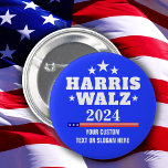 Bóton Redondo 5.08cm Crie seu próprio Harris Walz 2024<br><div class="desc">Crie o seu próprio Harris Walz 2024 Campaign Red Blue Mostre o seu defensor de Kamala Harris e Tim Walz em qualquer convenção,  Personalize este produto agora clicando em: personalize insira o seu texto na caixa - E é isso, </div>