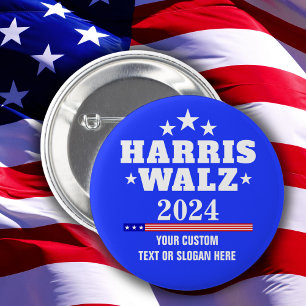 Bóton Redondo 5.08cm Crie seu próprio Harris Walz 2024