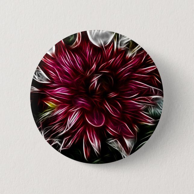 Bóton Redondo 5.08cm Crimson Flower (Frente)