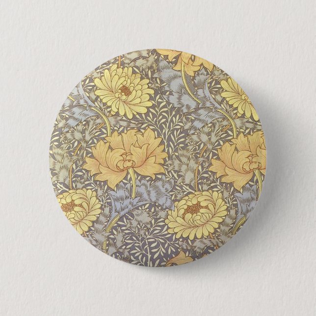 Bóton Redondo 5.08cm Crisântemo Flor de Mãe (Frente)