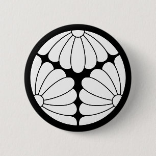 Bóton Redondo 5.08cm Crisântemos trissectados