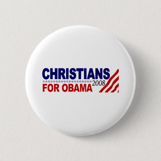 Bóton Redondo 5.08cm Cristãos para Obama