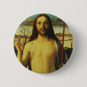 Bóton Redondo 5.08cm Cristo Abençoando de Giovanni Bellini