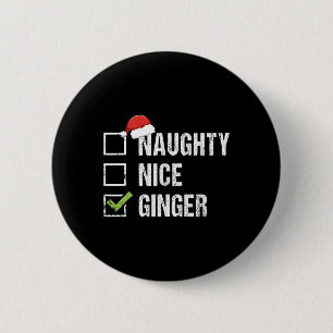 Bóton Redondo 5.08cm Cristo Irlandês Naughn Nice Ginger Redhead Santa H