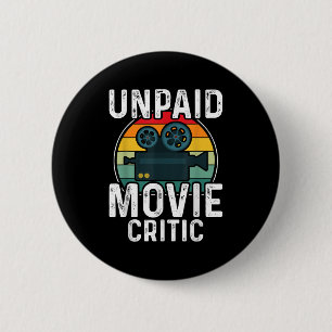 Bóton Redondo 5.08cm Crítico de Filme de Cinema Retro Vintage Não Pago