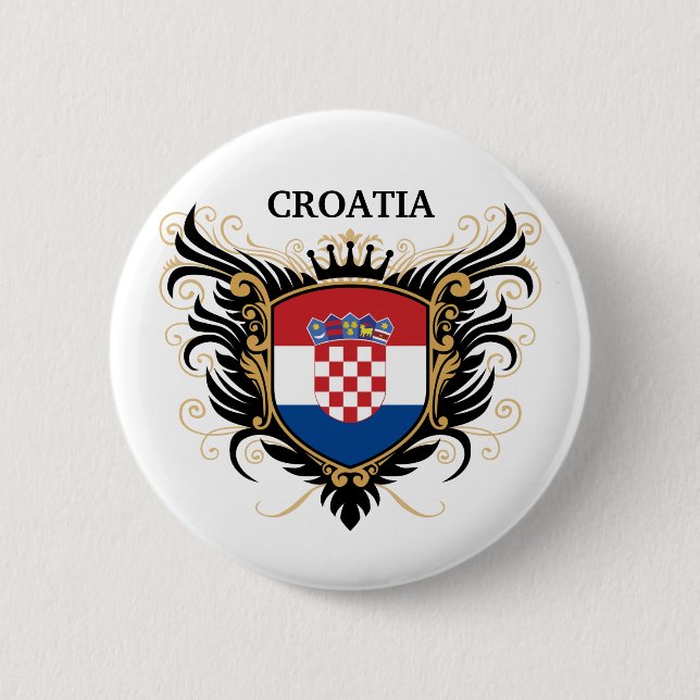 Bóton Redondo 5.08cm Croatia [personalize] (Frente)