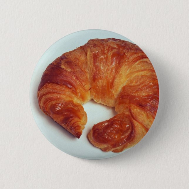 Bóton Redondo 5.08cm Croissant delicioso (Frente)