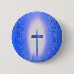 Bóton Redondo 5.08cm Cross Light Tunnel Christian Love Jesus