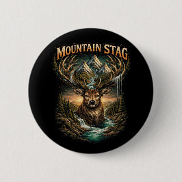 Bóton Redondo 5.08cm Crown of the Mountain Stag