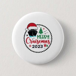 Bóton Redondo 5.08cm Cruise de Natal da Família 2023 Feliz Cruisemas Xm