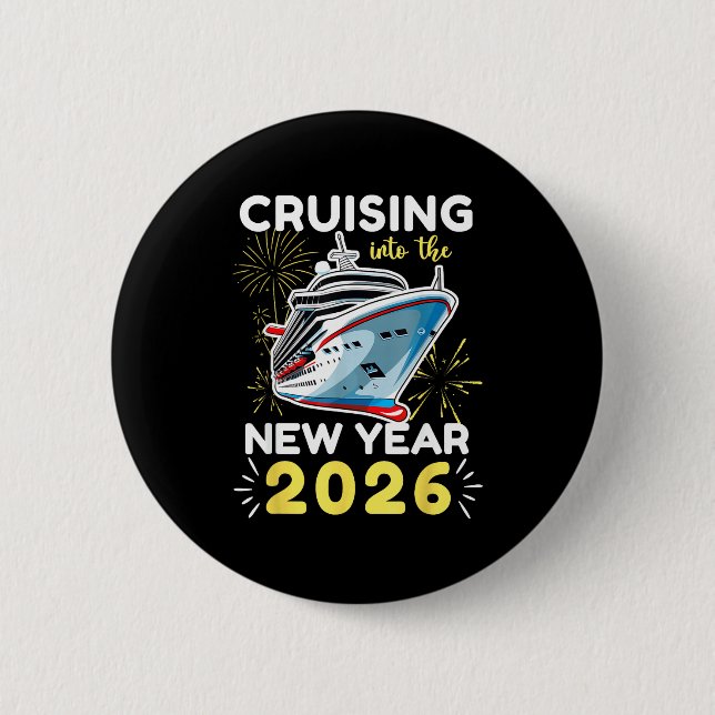 Bóton Redondo 5.08cm Cruising Into The New Year 2026  (Frente)