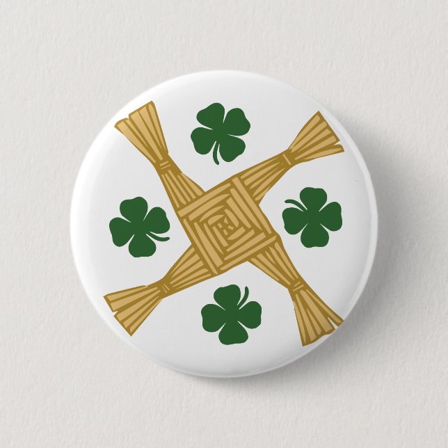 Bóton Redondo 5.08cm Cruz do St. Brigids (Frente)