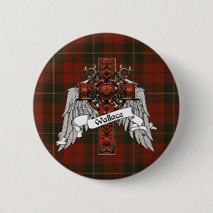 Bóton Redondo 5.08cm Cruz do Tartan de Wallace
