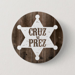Bóton Redondo 5.08cm Cruz para a estrela de Prez - Ted Cruz para o