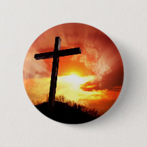 Cruz Religiosa da Páscoa ao Pôr do Sol