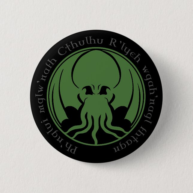 Bóton Redondo 5.08cm Cthulhu (Frente)