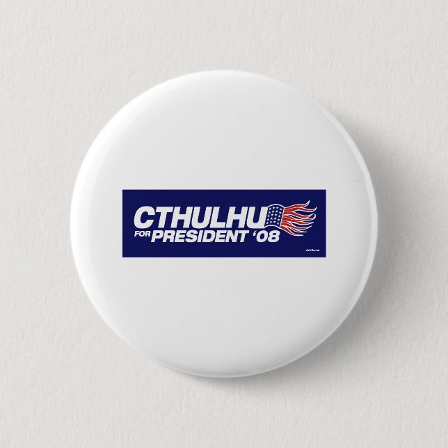 Bóton Redondo 5.08cm Cthulhu para Presidente Button (Frente)