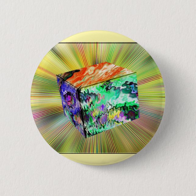 Bóton Redondo 5.08cm Cubo Açúcar (Frente)