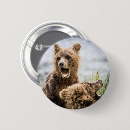 Bóton Redondo 5.08cm Cubos Grizzly Procurando Sua Mãe