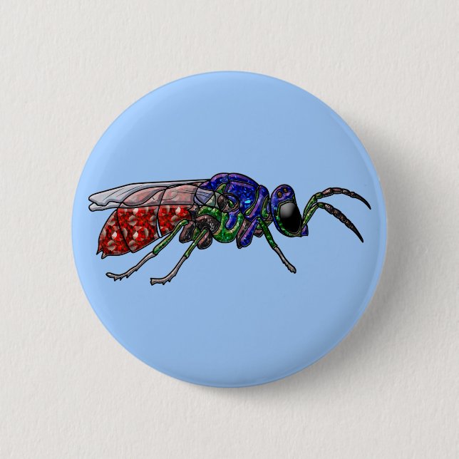 Bóton Redondo 5.08cm Cuckoo Wasp (Frente)