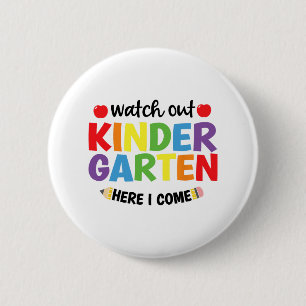 Bóton Redondo 5.08cm Cuidado Jardim de Infância Aqui Vou Eu Kinder Volt