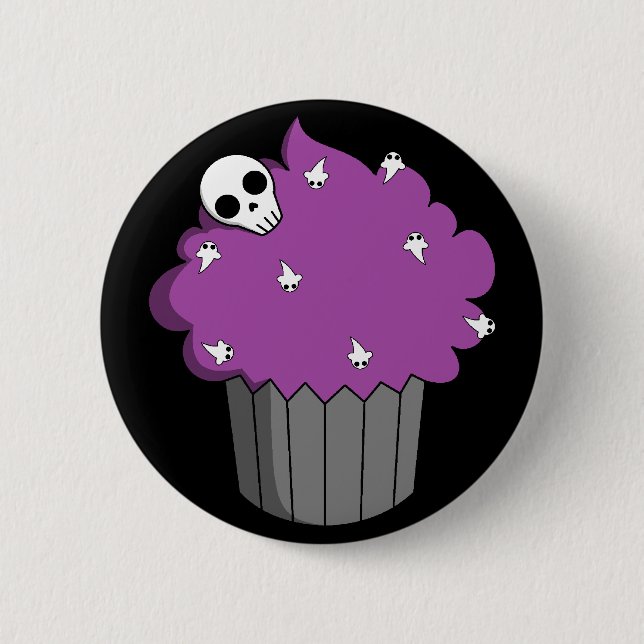 Bóton Redondo 5.08cm Cupcake assustador (Frente)