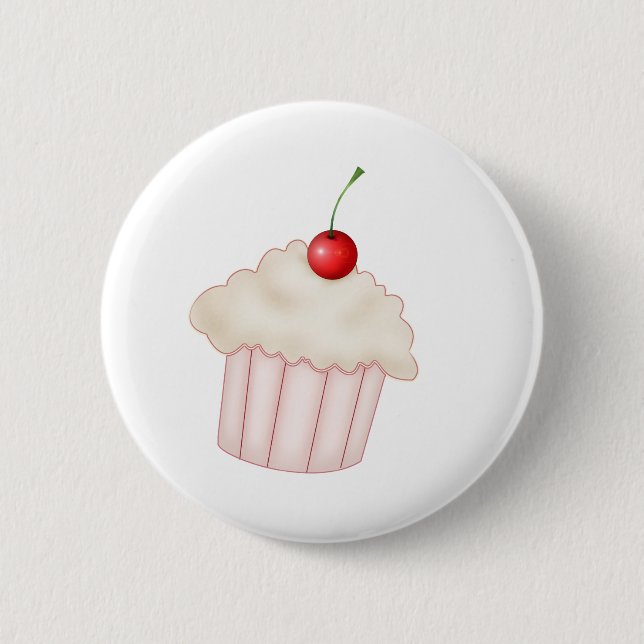 Bóton Redondo 5.08cm Cupcake cremoso (Frente)