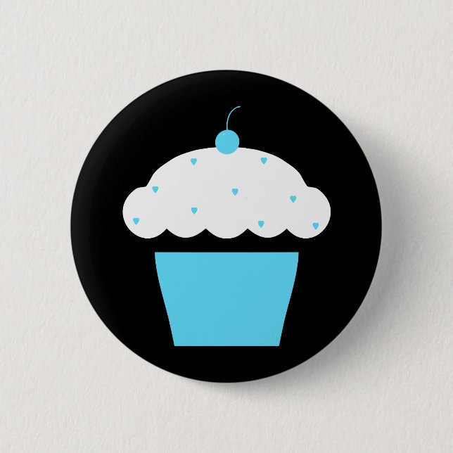 Bóton Redondo 5.08cm cupcake de cereja (Frente)