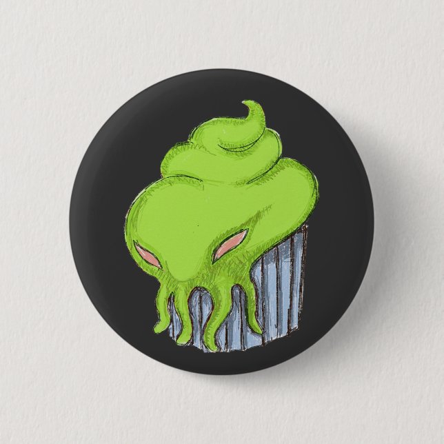 Bóton Redondo 5.08cm Cupcake de Cthulhu (Frente)