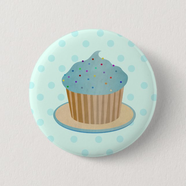 Bóton Redondo 5.08cm Cupcake delicioso (Frente)