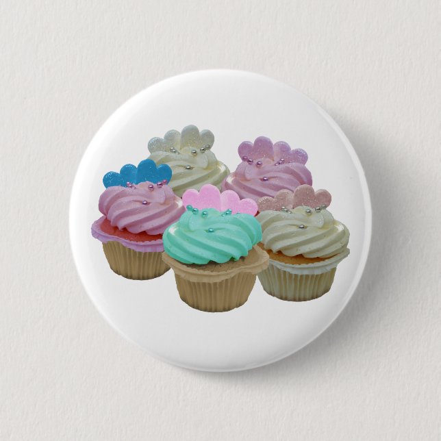 Bóton Redondo 5.08cm Cupcakes abundante! (Frente)