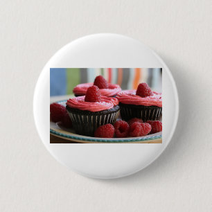 Bóton Redondo 5.08cm Cupcakes da framboesa