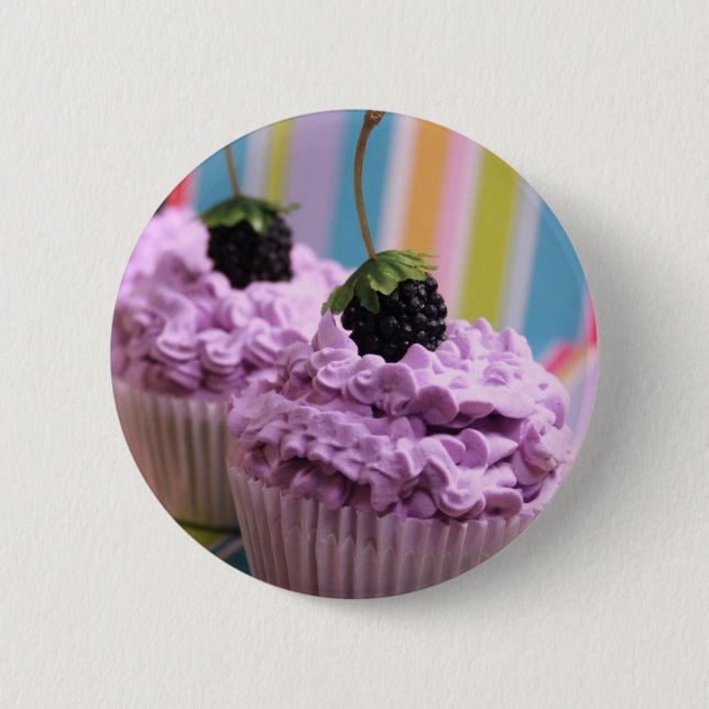 Bóton Redondo 5.08cm Cupcakes roxos (Frente)