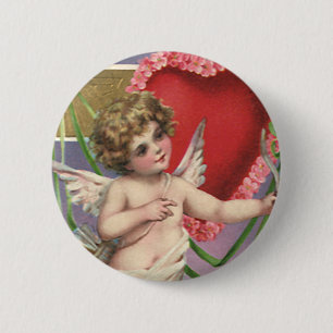 Bóton Redondo 5.08cm Cupido do dia dos namorados do Victorian do