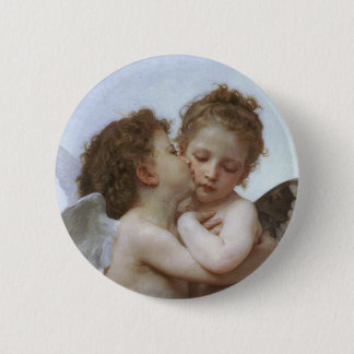 Bóton Redondo 5.08cm Cupido e Psyche como Bebês