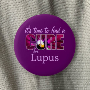 Bóton Redondo 5.08cm Cura de Consciência do Lupus / Floral Personalizad