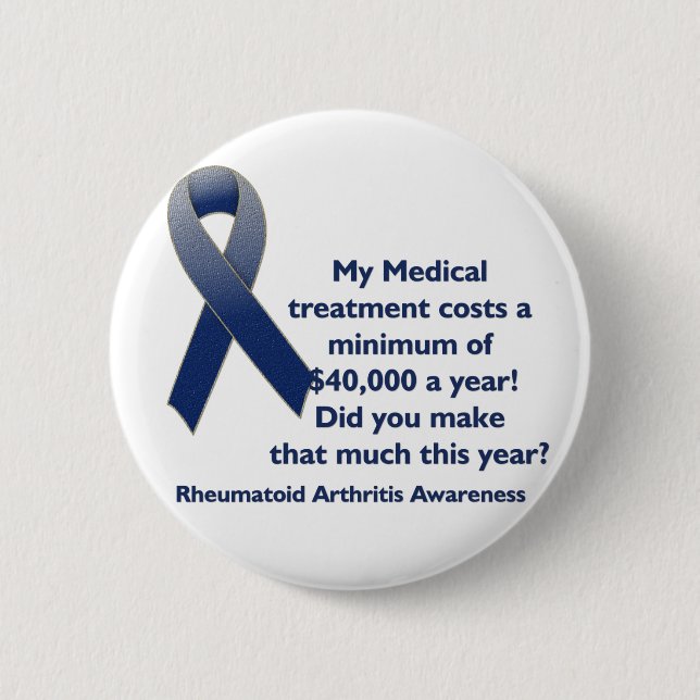 Bóton Redondo 5.08cm Custo da consciência da artrite reumatóide da (Frente)