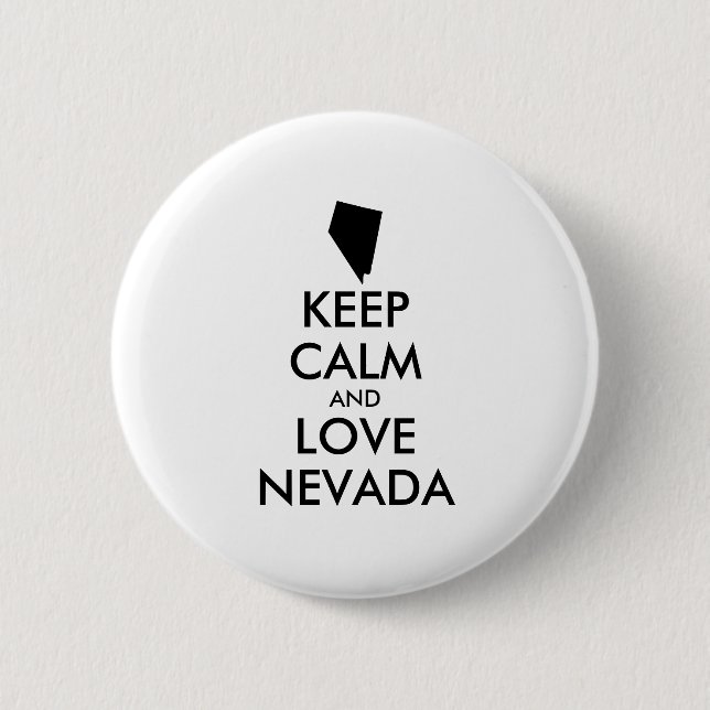 Bóton Redondo 5.08cm Customizable KEEP CALM and LOVE NEVADA (Frente)