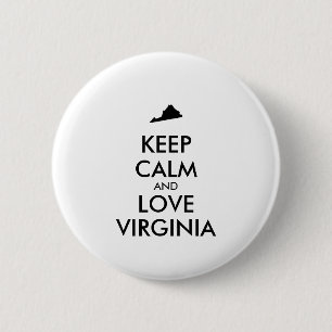Bóton Redondo 5.08cm Customizable KEEP CALM and LOVE VIRGINIA