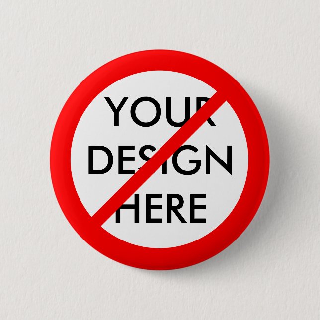 BÓTON REDONDO 5.08CM CUSTOMIZÁVEL "NÃO " (Frente)