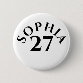 Bóton Redondo 5.08cm Customized Name and Number