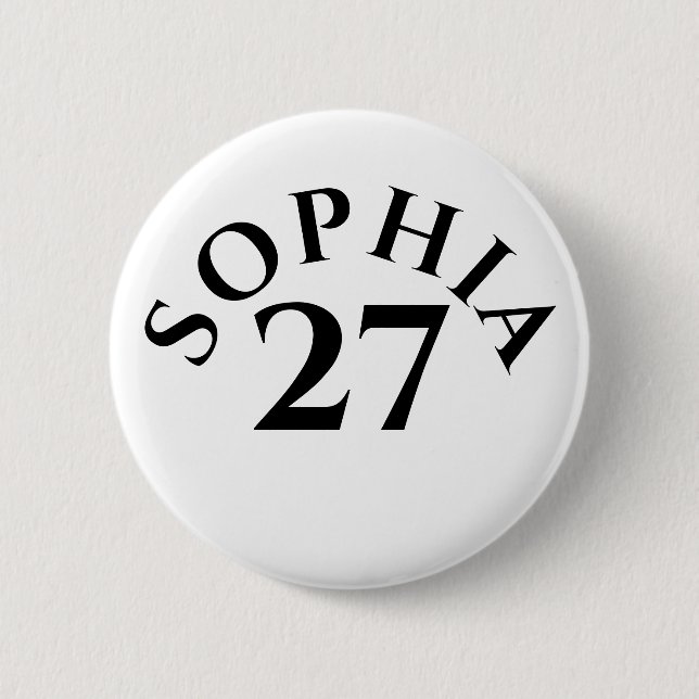 Bóton Redondo 5.08cm Customized Name and Number (Frente)
