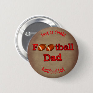 Bóton Redondo 5.08cm Cute de Pai de futebol personalizado
