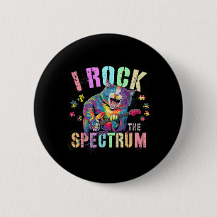 Bóton Redondo 5.08cm Cute I Rock the Spectrum Autism Orgulhoso Mãe Moti