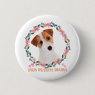 Bóton Redondo 5.08cm Cute Jack Russell Terrier - Jack Russell Mama
