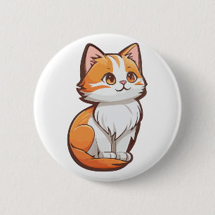 Bóton Redondo 5.08cm Cute Kawaii Kitten
