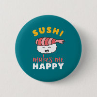 Cute Kawaii Sushi Comida japonês engraçado
