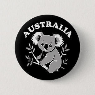 Bóton Redondo 5.08cm Cute Koala - Austrália