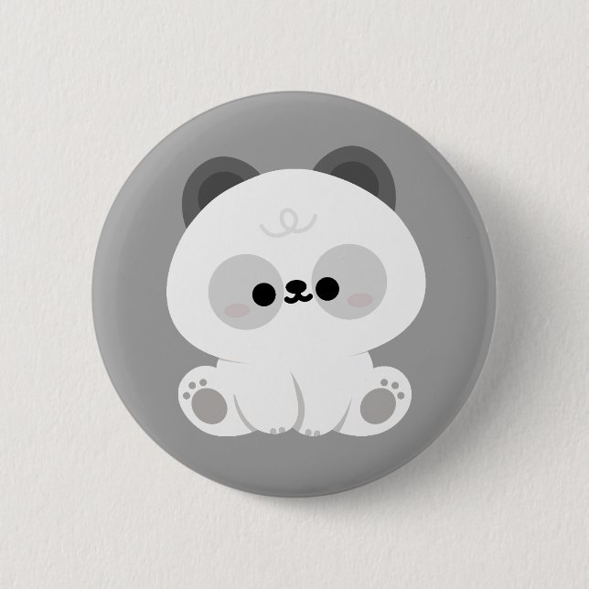 Bóton Redondo 5.08cm Cute Panda (Frente)