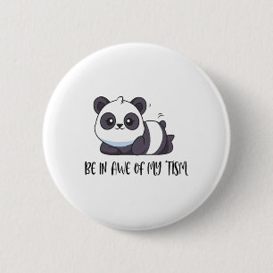 Bóton Redondo 5.08cm Cute Panda Engraçado Está Encarando Meu Tema